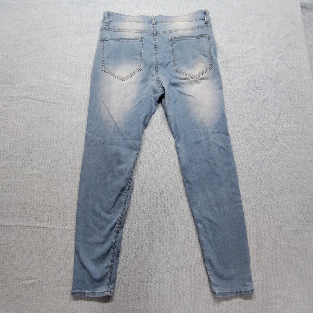 Hollister light blue 27x29 5R stretch jeans embroidered rear pockets juniors